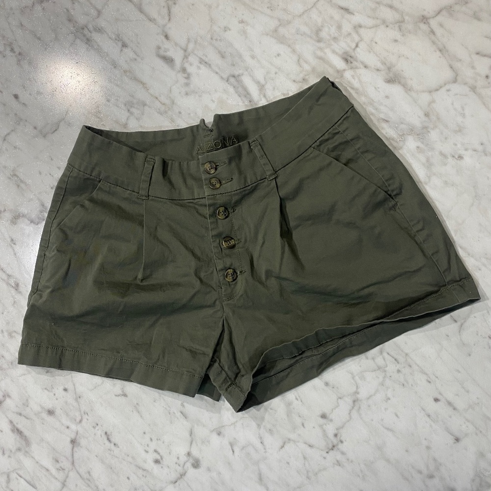Army green cargo shorts